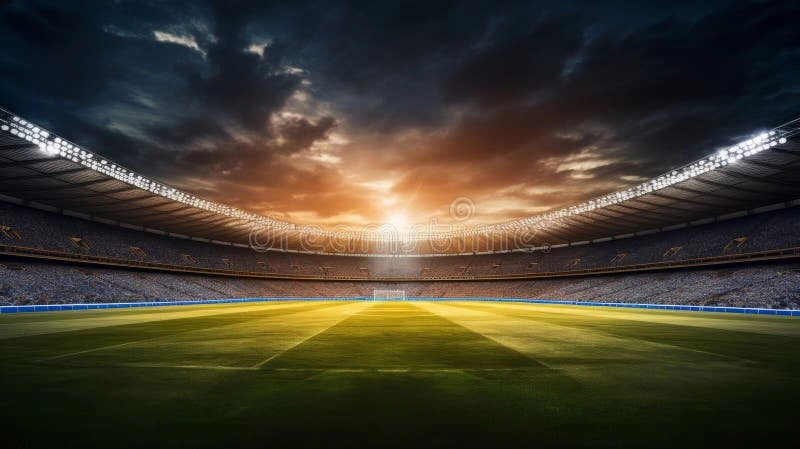 皇冠体育 - 足球场夜景全景图